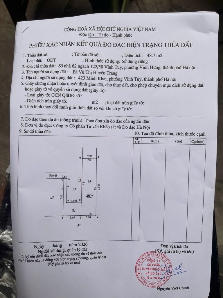 Bán nhà Vĩnh Tuy - diện tích 48m2 5 tầng - Nhà 6 ngủ – full nội thất ở ngay - giá 4,25 tỷ