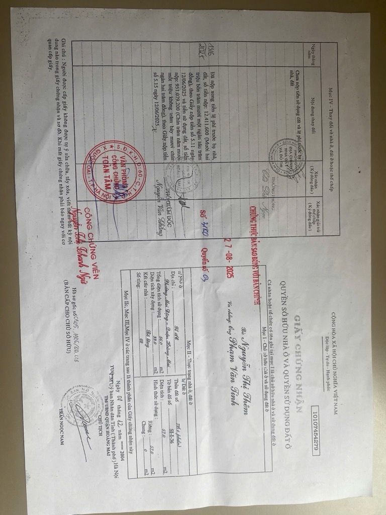 Bán nhà Tam Trinh - diện tích 57m2 6 tầng - Thang máy, 9 phòng full đồ - giá 13,5 tỷ