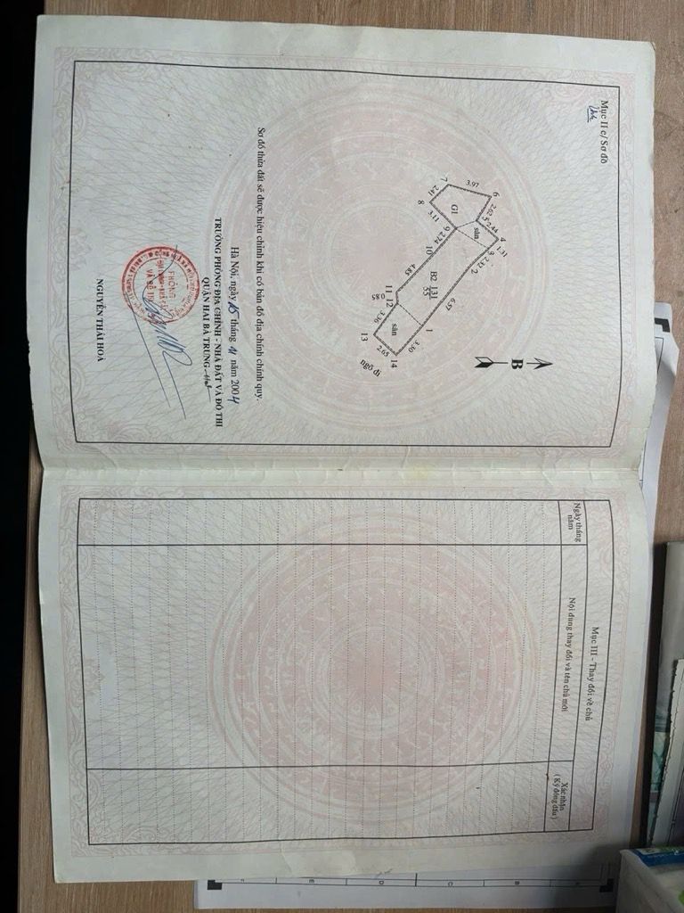 Bán nhà Trần Khát Chân - diện tích 55m2 3 tầng - nhà cũ diện tích rộng ngay phố - giá 7,3 tỷ