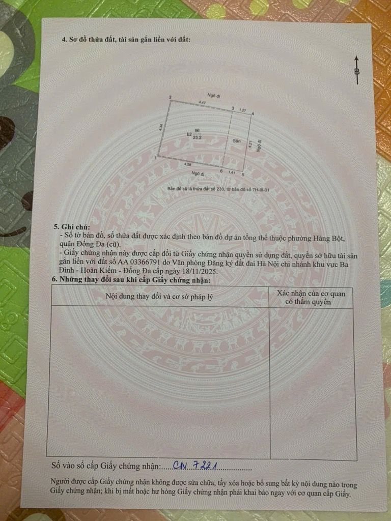 Bán nhà ngõ Văn Hương - diện tích 25,2m2 5 tầng - Nhà đẹp hiếm có - giá 7,75 tỷ