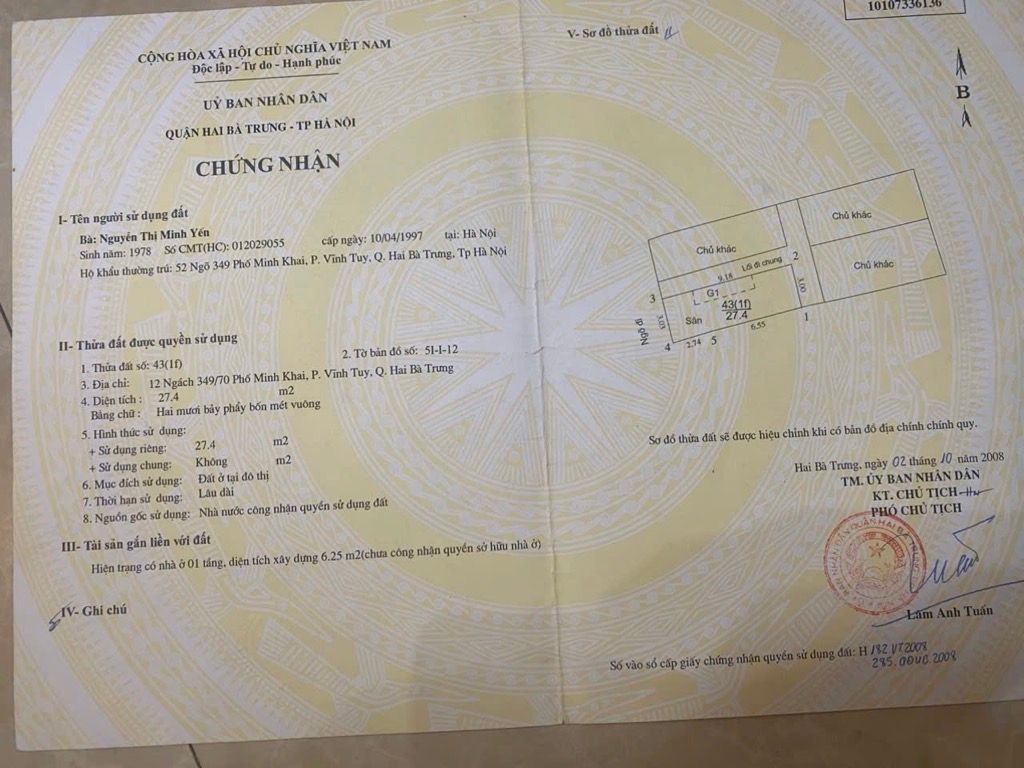 Bán nhà Minh Khai - diện tích 27.4m2 1 tầng - Lô góc - giá 5,9 tỷ