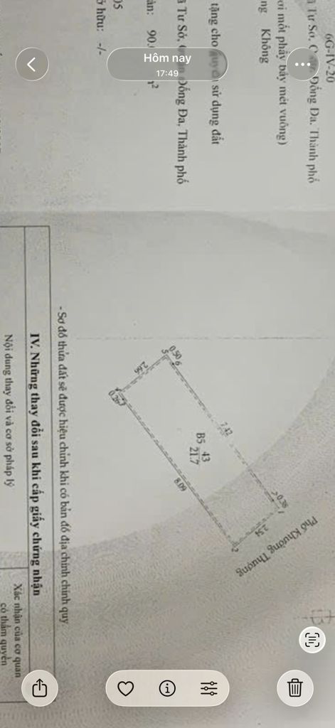 Bán nhà Khương Thượng - diện tích 22m2 5 tầng - Mặt phố kinh doanh sầm uất - giá 6,9 tỷ