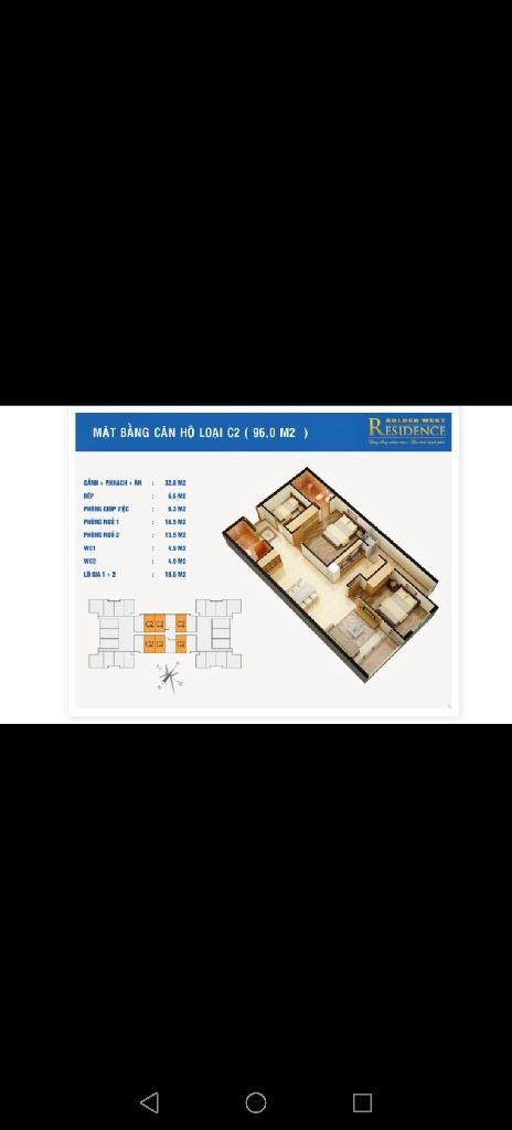 Bán nhà Lê Văn Thiêm - diện tích 96m2 9 tầng - Căn hộ C8-09 chung cư Golden west - giá 7,35 tỷ