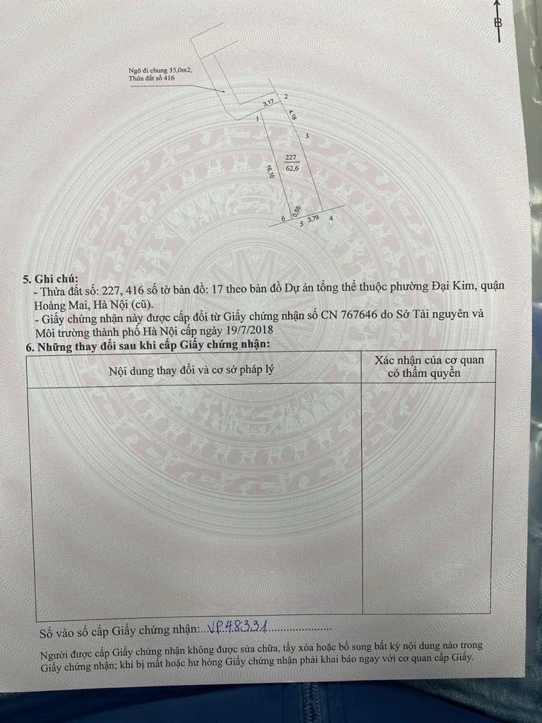Bán nhà Kim Giang - diện tích 62.6m2 3 tầng - Ngõ gần ô tô - giá 12 tỷ