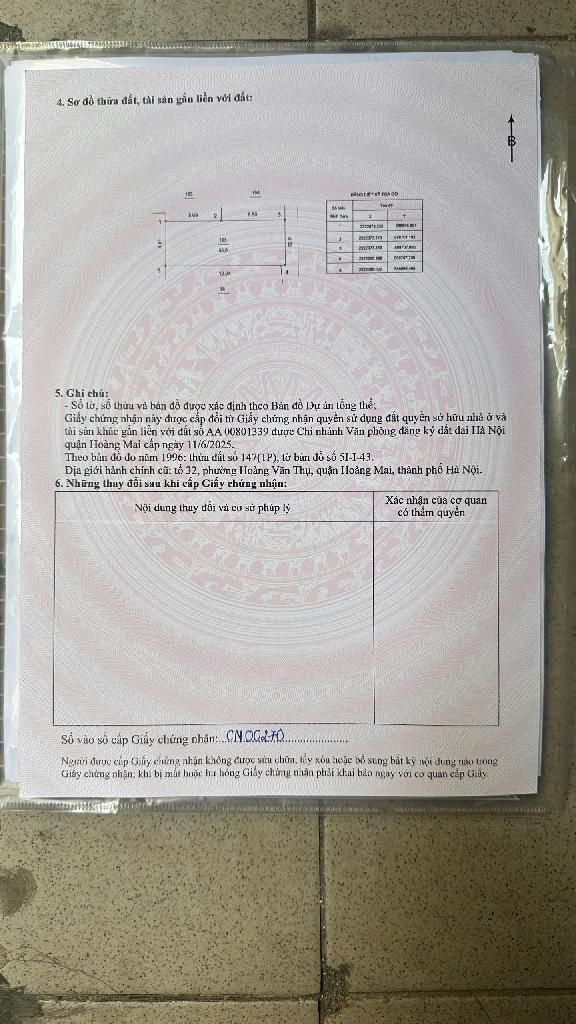 Bán nhà Hoàng Mai - diện tích 55m2 6 tầng - Nhà 2 mặt thoáng, gần trường ĐH Bách Khoa - giá 16,3 tỷ