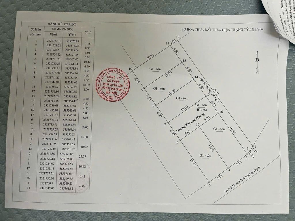 Bán nhà Bùi Xương Trạch - diện tích 45m2 2 tầng - giá 3,6 tỷ