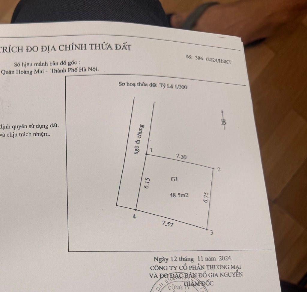 Bán nhà Giáp Nhị - diện tích 48.5m2 3 tầng - Nhà chưa sổ - giá 5 tỷ