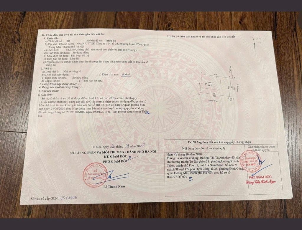 Bán nhà Trịnh Đình Cửu - diện tích 64,3m2 3 tầng - Ngõ ô tô - giá 22,5 tỷ