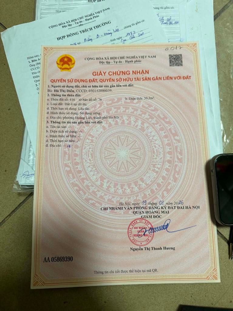 Bán nhà Hoàng Liệt - diện tích 50.3m2 4 tầng - MẶT PHÓ Ô TÔ TRÁNH - giá 14,8 tỷ