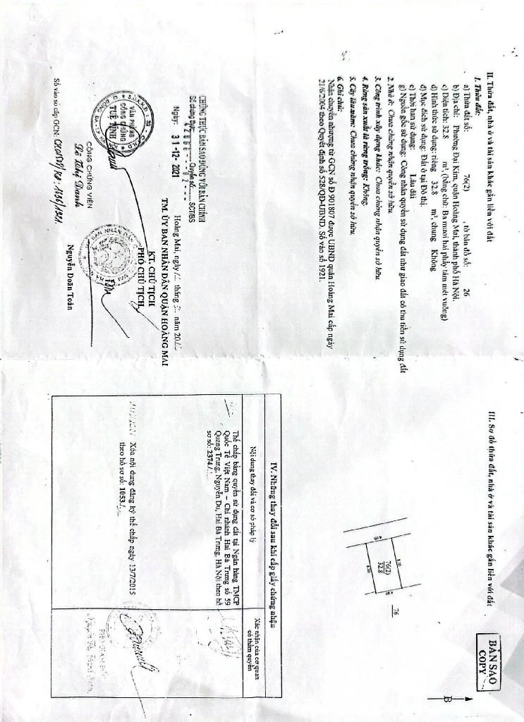 Bán nhà Đại Từ - diện tích 32,8m2 5 tầng - Nhà đẹp hiếm có - giá 9 tỷ