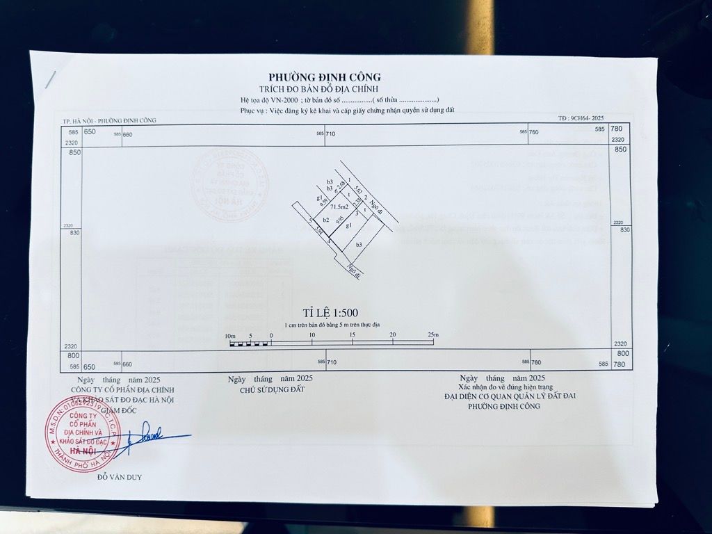 Bán nhà Định Công Hạ - diện tích 71.5m2 3 tầng - ô tô đỗ cửa - giá 7,5 tỷ