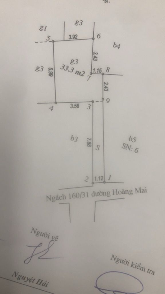 Bán nhà Nguyễn Đức Cảnh - diện tích 33m2 3 tầng - Mặt ngõ ba gác - giá 3,5 tỷ