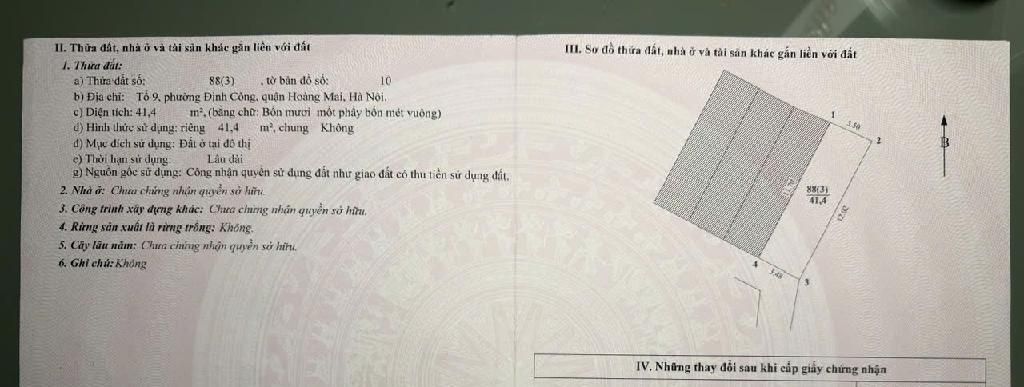 Bán nhà Định Công Thượng - diện tích 41,4m2 7 tầng - thang máy - giá 11,9 tỷ