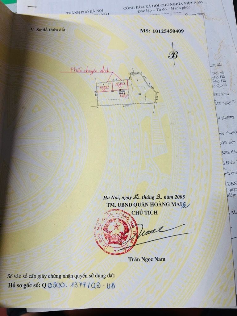 Bán nhà Tam Trinh - diện tích 37.2m2 1 tầng - Nhà chưa sổ - giá 5,9 tỷ