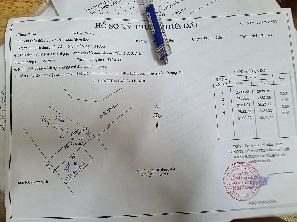 Bán nhà Thanh Xuân Bắc - diện tích 20m2 3 tầng - Ô TÔ 7 CHỖ VÀO NHÀ - giá 2,95 tỷ