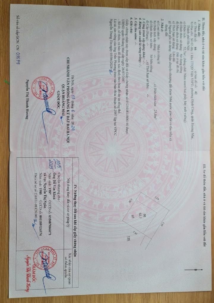 Bán nhà Định Công Thượng - diện tích 53m2 6 tầng - ô tô đỗ cửa - giá 15 tỷ