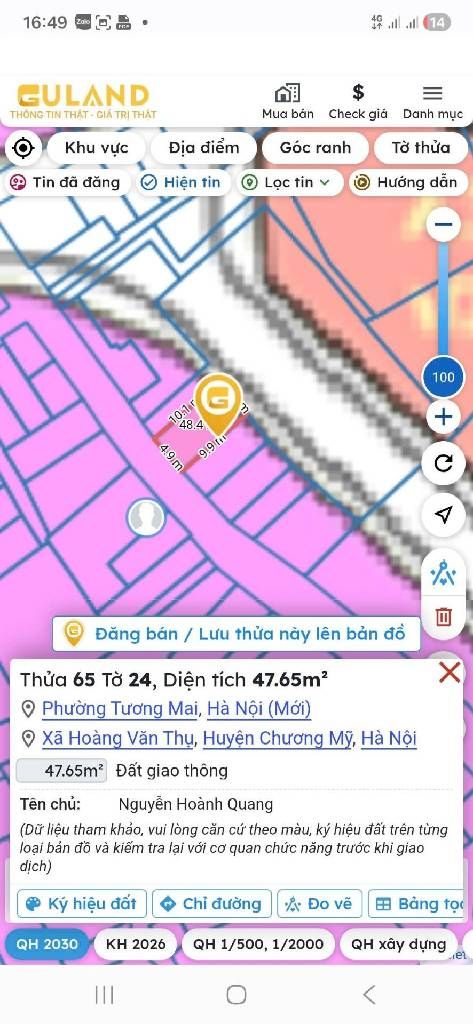 Bán nhà Hoàng Mai - diện tích 47.2m2 3 tầng - Mặt phố kinh doanh cực sầm uất - giá 19,2 tỷ