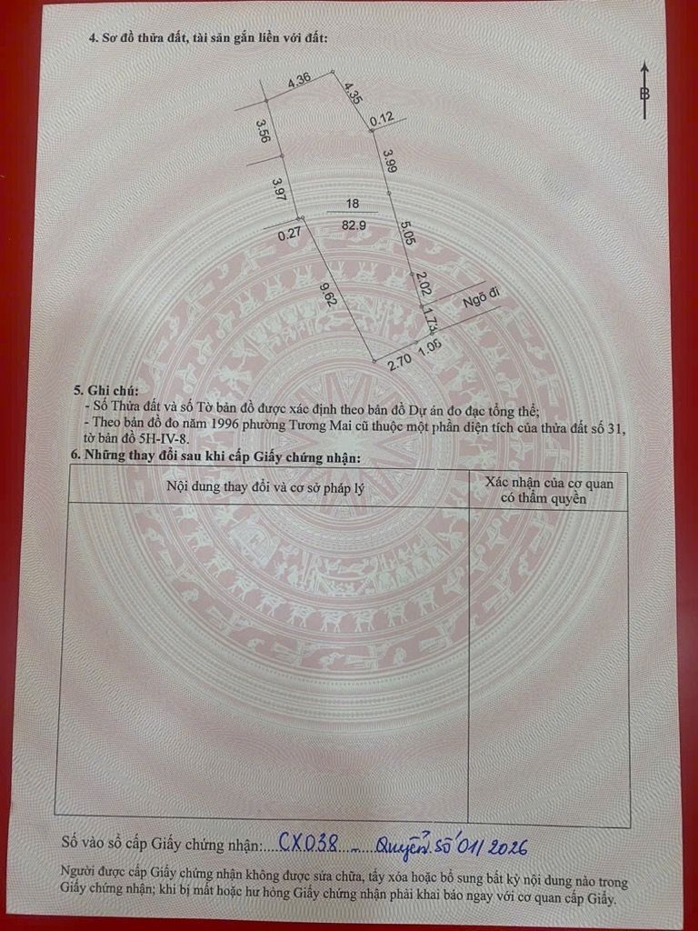 Bán nhà Trương Định - diện tích 83m2 1 tầng - Gần phố - giá 13,2 tỷ