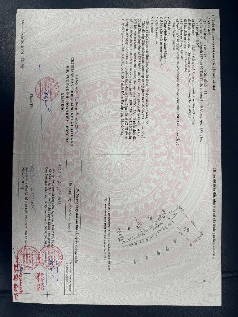 Bán nhà Thái Thịnh - diện tích 44m2 6 tầng - Ô tô gần - giá 15,6 tỷ