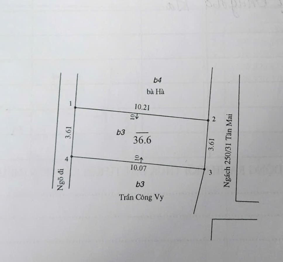 Bán nhà Tân Mai - diện tích 36,6m2 4 tầng - gần ô tô - giá 4,6 tỷ