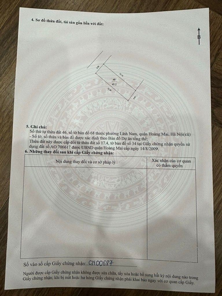 Bán nhà Thúy Lĩnh - diện tích 45.2m2 1 tầng - Lô góc 2 thoáng - giá 6,5 tỷ