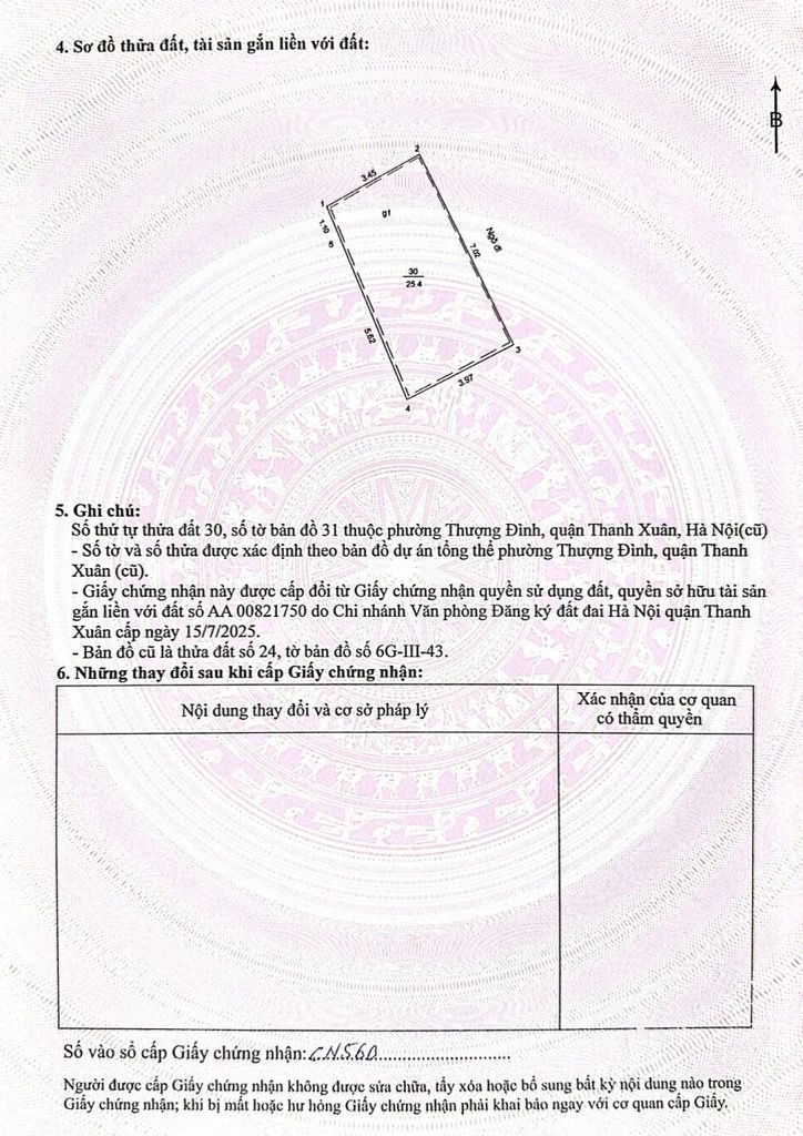 Bán nhà Cự Lộc - diện tích 25,4m2 5 tầng - giá 9,1 tỷ