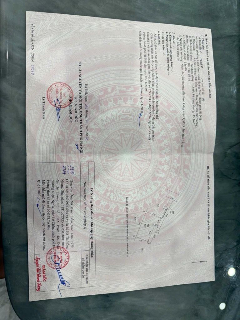 Bán nhà Nam Dư - diện tích 45m2 4 tầng - gần ô tô - giá 8,4 tỷ