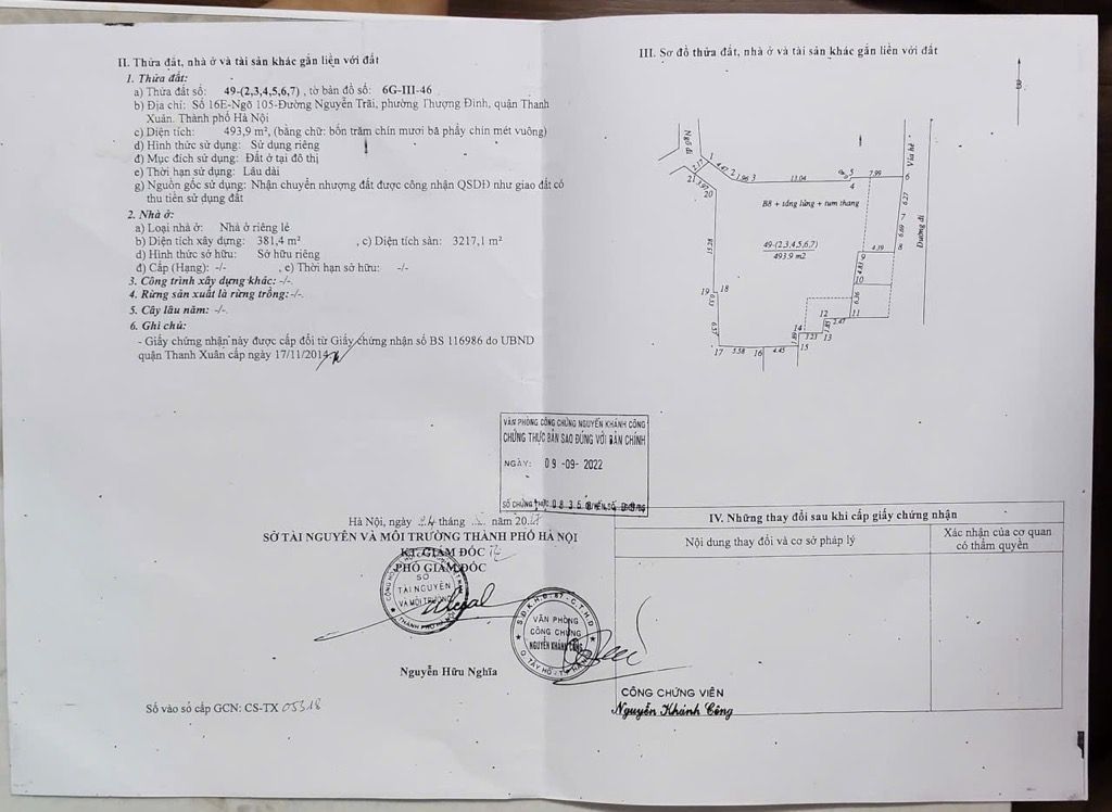 Bán nhà Thượng Đình - diện tích 35m2 1 tầng - Ô tô đỗ chân toà nhà - giá 1,7 tỷ