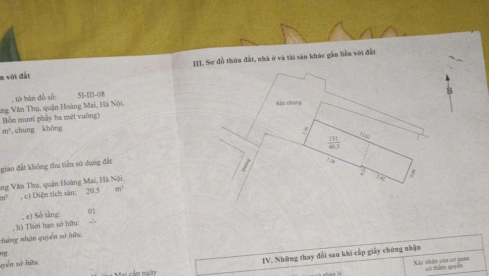 Bán nhà Hoàng Mai - diện tích 40.3m2 3 tầng - Ô TÔ ĐỖ GẦN - giá 7,0 tỷ