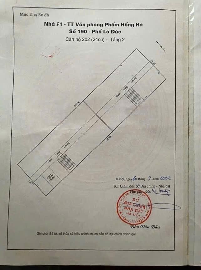 Bán nhà Lò Đúc - diện tích 48m2 1 tầng - Căn tập thể tầng 2 ngay gần mặt phố - giá 3,3 tỷ