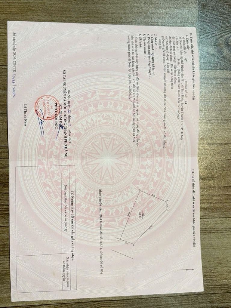 Bán nhà Hoàng Liệt - diện tích 54m2 1 tầng - Mảnh đất nở hậu có lộc - giá 6,6 tỷ