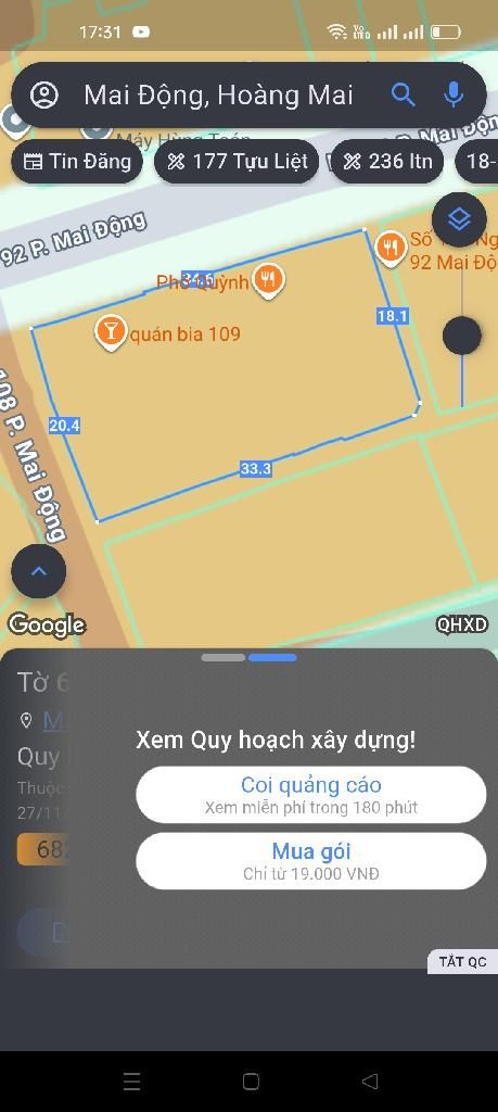 Bán nhà Mai Động - diện tích 30m2 1 tầng - Ô tô đỗ gần - giá 1,55 tỷ