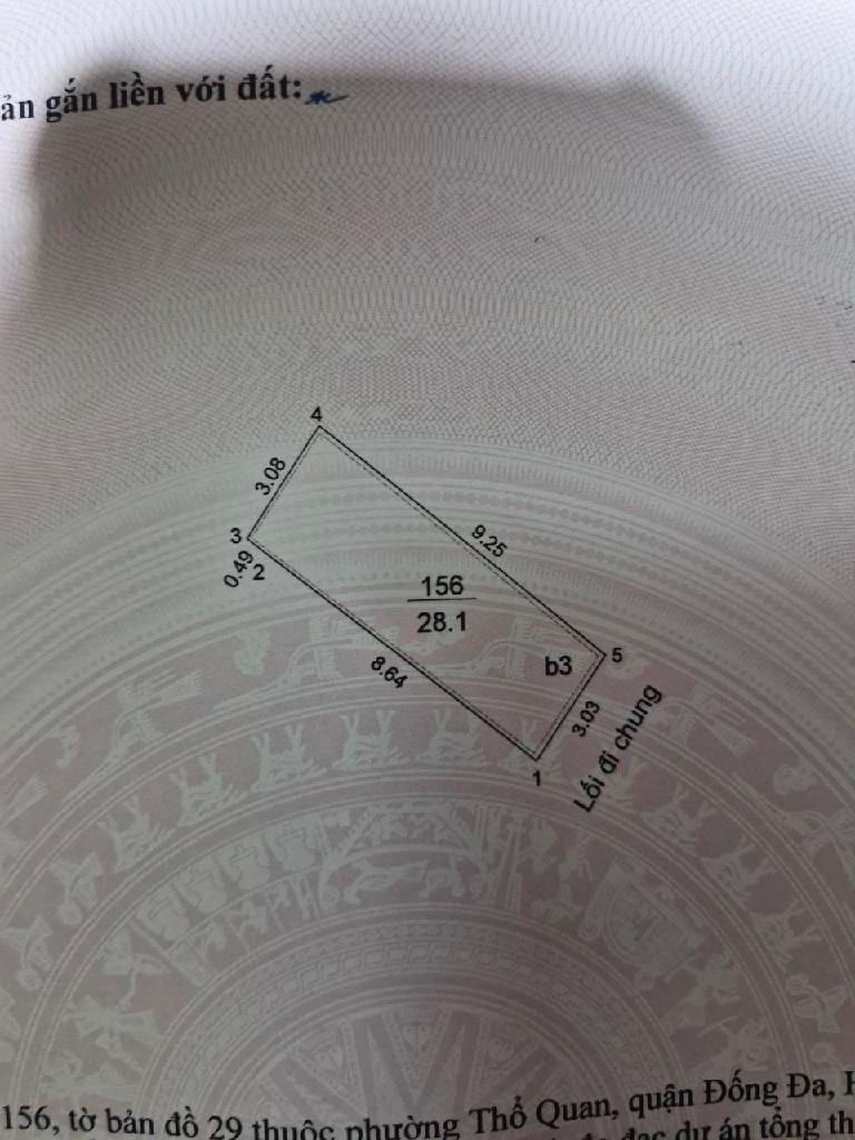 Bán nhà Thổ Quan - diện tích 28,1m2 3 tầng - ngõ ba gác - giá 7,25 tỷ