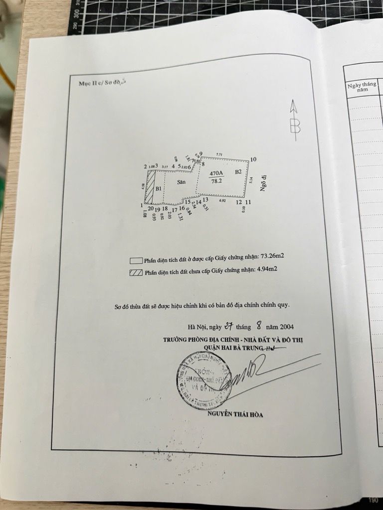 Bán nhà Ngõ Tô Hoàng - diện tích 74m2 6 tầng - 2 mặt ngõ - giá 18,3 tỷ