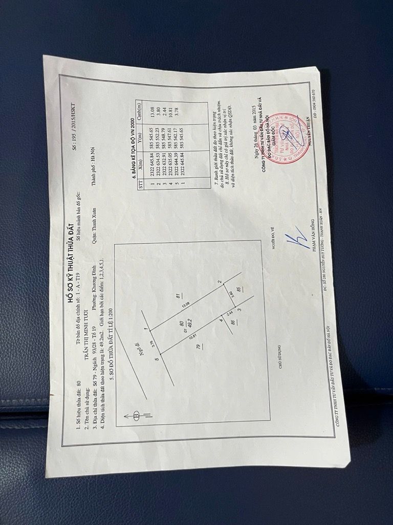 Bán nhà Hoàng Văn Thái - diện tích 49,2m2 1 tầng - Mặt đường ô tô tránh, đất vuông đẹp - giá 5,5 tỷ