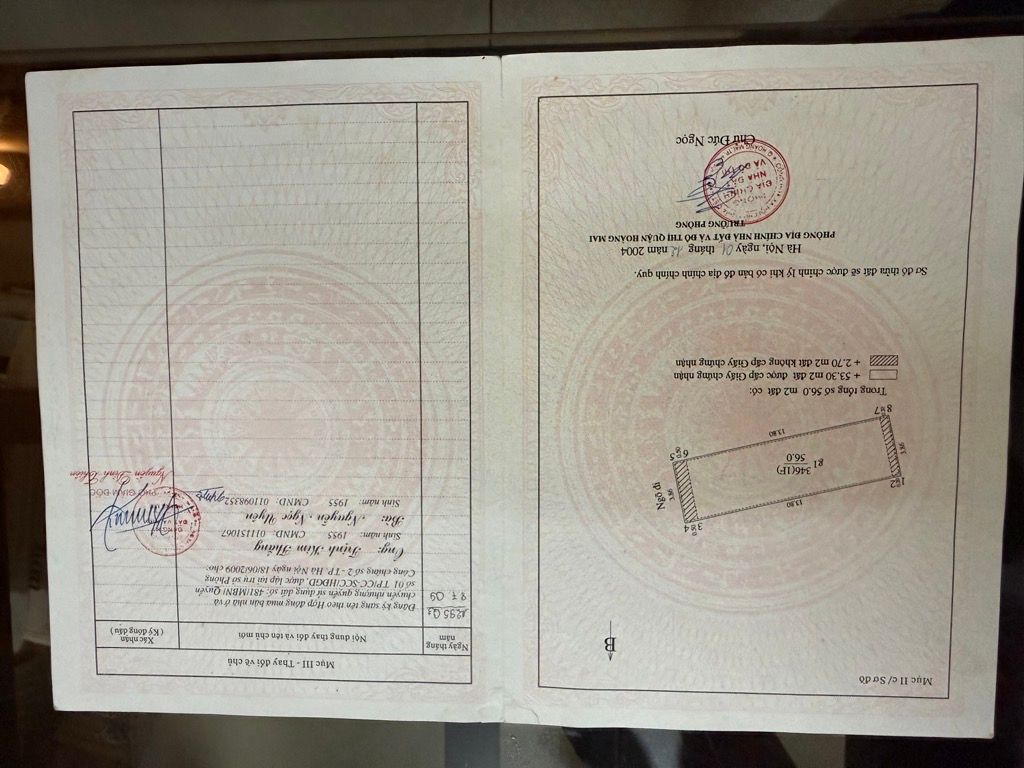 Bán nhà Hoàng Mai - diện tích 56m2 4 tầng - ô tô đỗ cửa - giá 18,2 tỷ