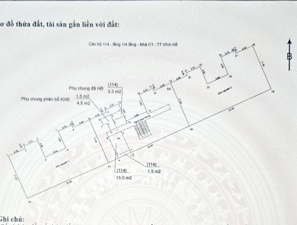 Bán nhà Vĩnh Hồ - diện tích 75m2 1 tầng - TẬP THỂ TẦNG 2 VĨNH HỒ - giá 3,95 tỷ