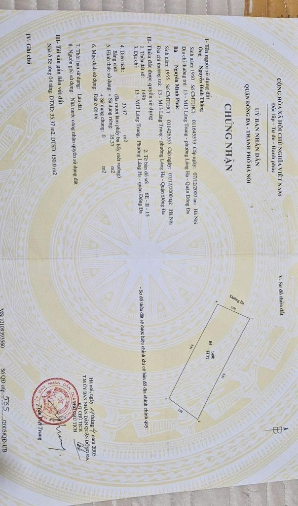Bán nhà Nguyễn Chí Thanh - diện tích 36m2 5 tầng - Ô tô Tránh - giá 18,5 tỷ