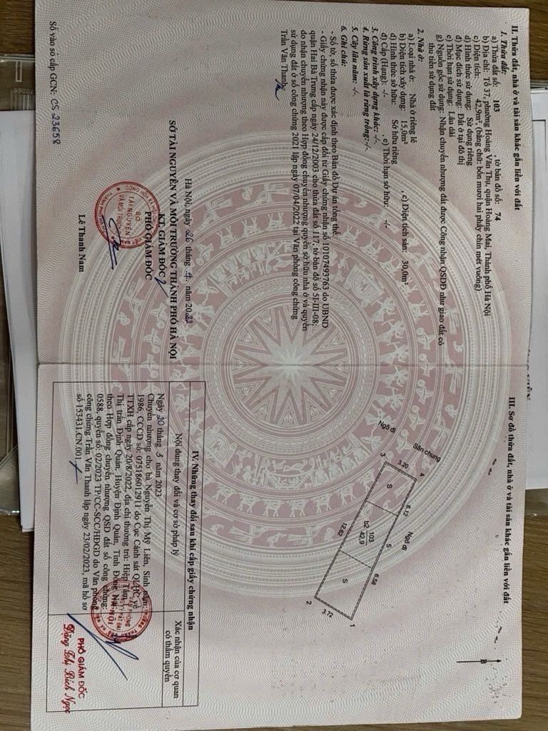 Bán nhà Hoàng Mai - diện tích 43m2 4 tầng - Lô góc - giá 8,4 tỷ