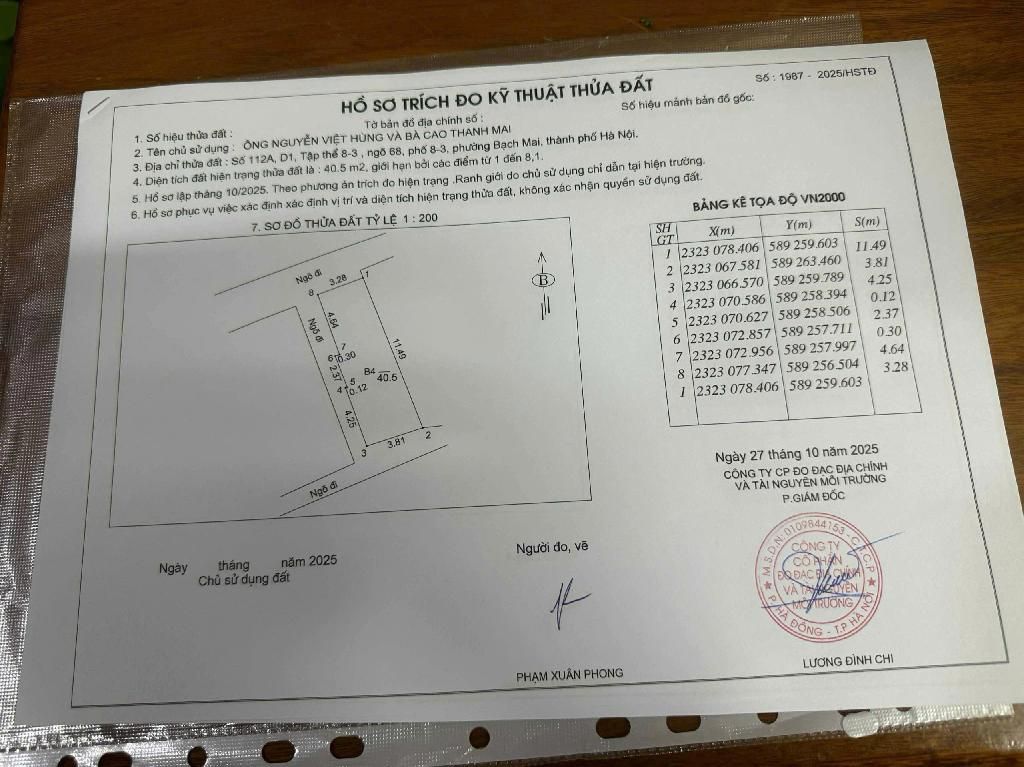 Bán nhà Phố 8/3 - diện tích 40,5m2 4 tầng - Lô góc mặt ngõ thông - giá 6,3 tỷ