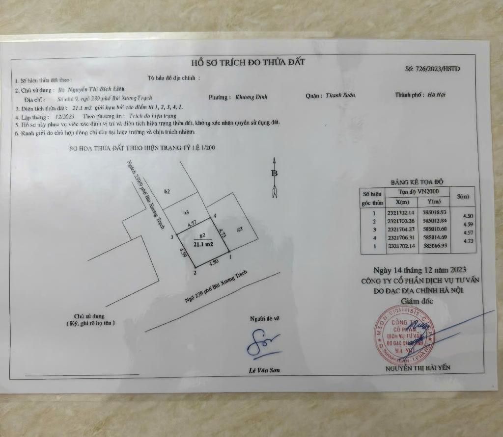 Bán nhà Bùi Xương Trạch - diện tích 22m2 2 tầng - ô tô tránh - giá 2,8 tỷ
