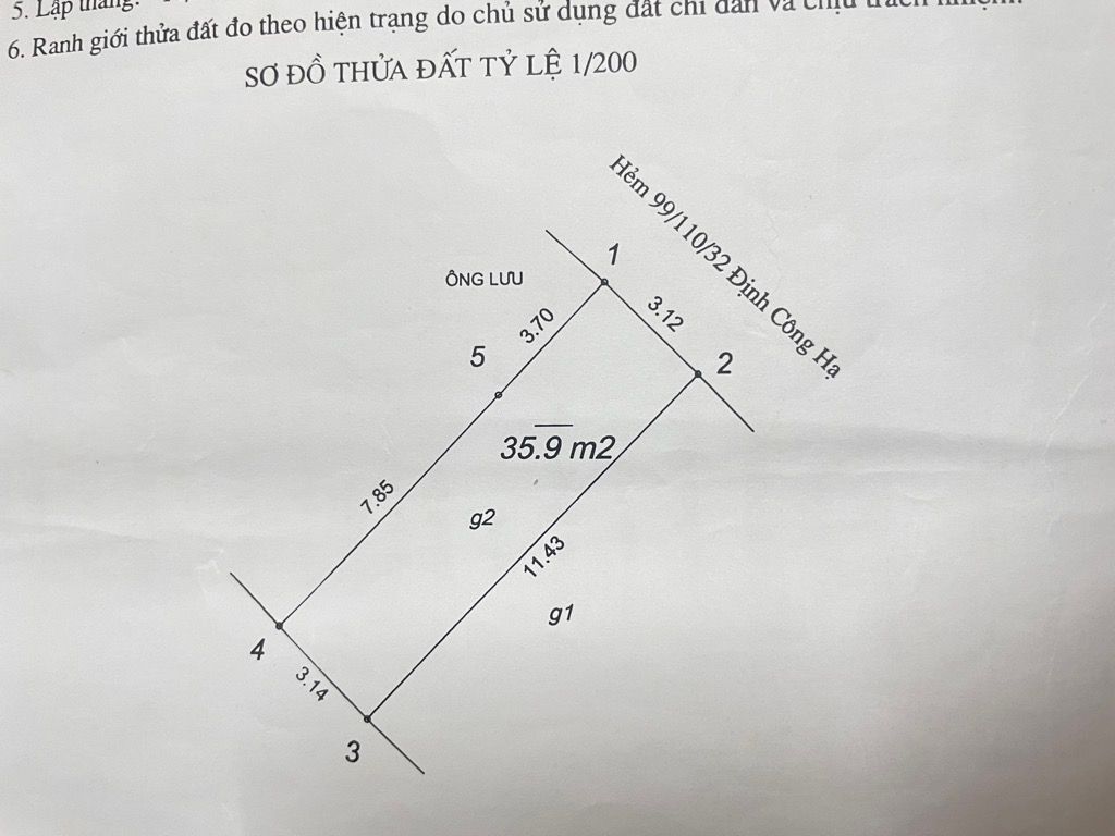 Bán nhà Định Công Hạ - diện tích 35,9m2 3 tầng - Ô TÔ VÀO TỚI CỬA - giá 3,5 tỷ