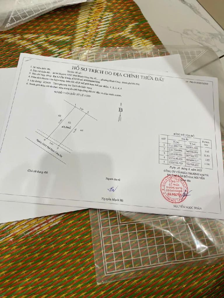 Bán nhà Định Công Hạ - diện tích 43m2 3 tầng - Ô tô đỗ cửa - giá 2,8 tỷ