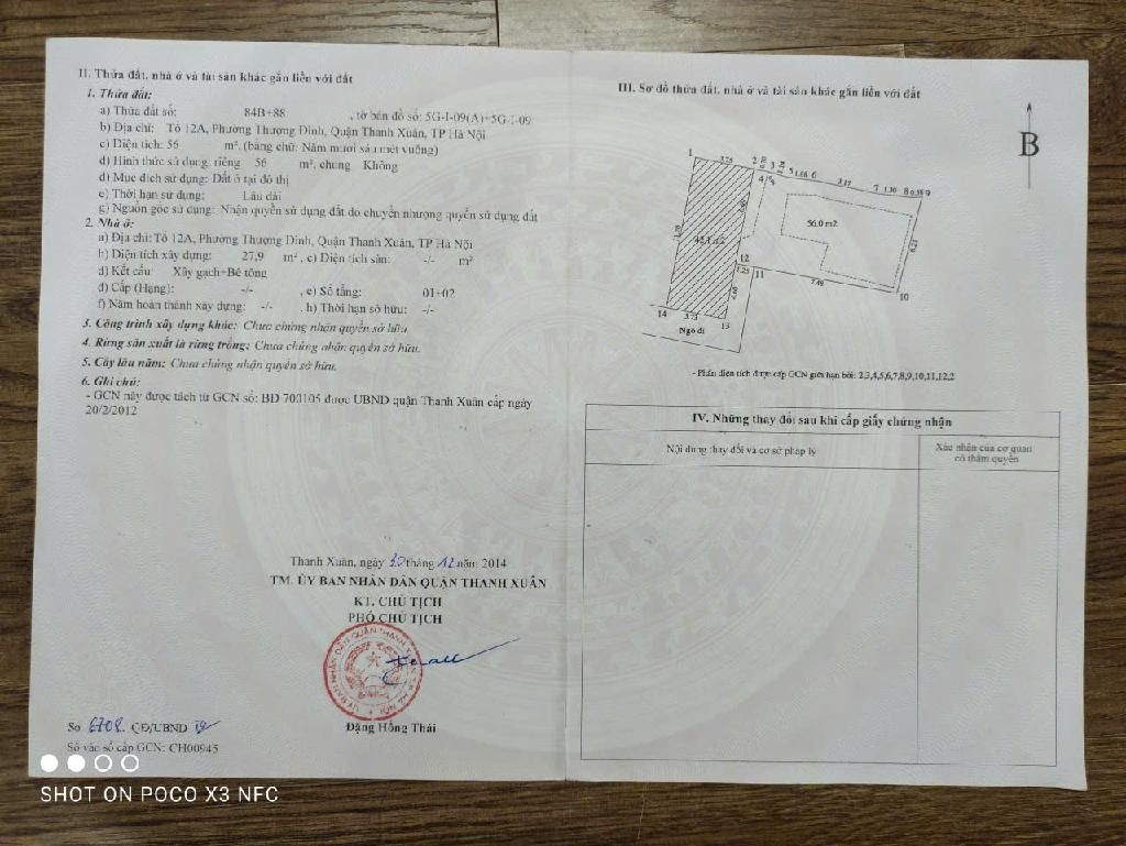 Bán nhà Nguyễn Trãi - diện tích 56m2 7 tầng - Ngõ ô tô tránh - giá 1,18 tỷ