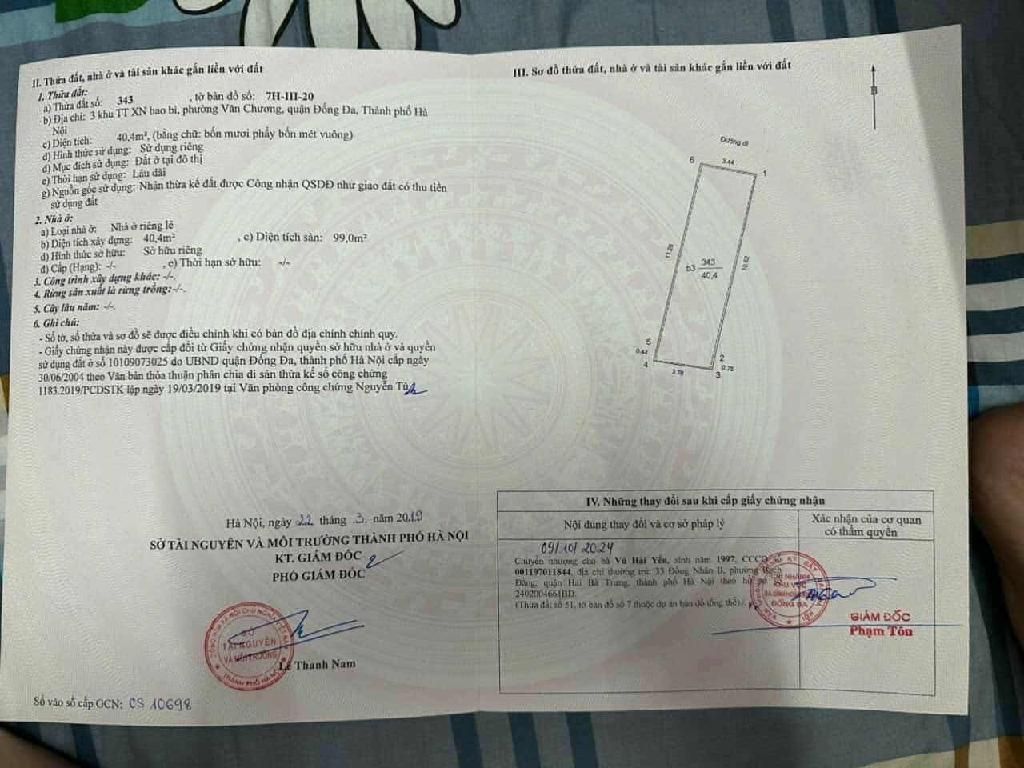 Bán nhà Lương Sử C - diện tích 46m2 5 tầng - Thang máy - giá 12,5 tỷ
