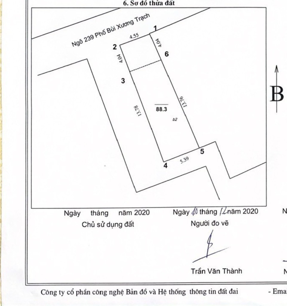 Bán nhà Bùi Xương Trạch - diện tích 88m2 3 tầng - Ô tô - giá 6 tỷ