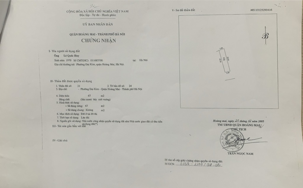 Bán nhà Đại Từ - diện tích 67m2 2 tầng - Mặt phố đông vui sầm uất - giá 13,5 tỷ