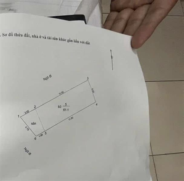 Bán nhà Hào Nam - diện tích 61m2 3 tầng - ngõ rộng ba gác phóng - giá 12,8 tỷ