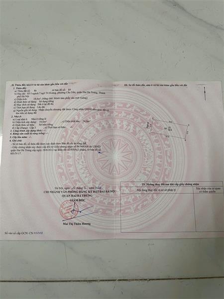 Bán nhà Ngõ Tô Hoàng - diện tích 19m2 3 tầng - Lô góc, 3 mặt thoáng - giá 9,6 tỷ